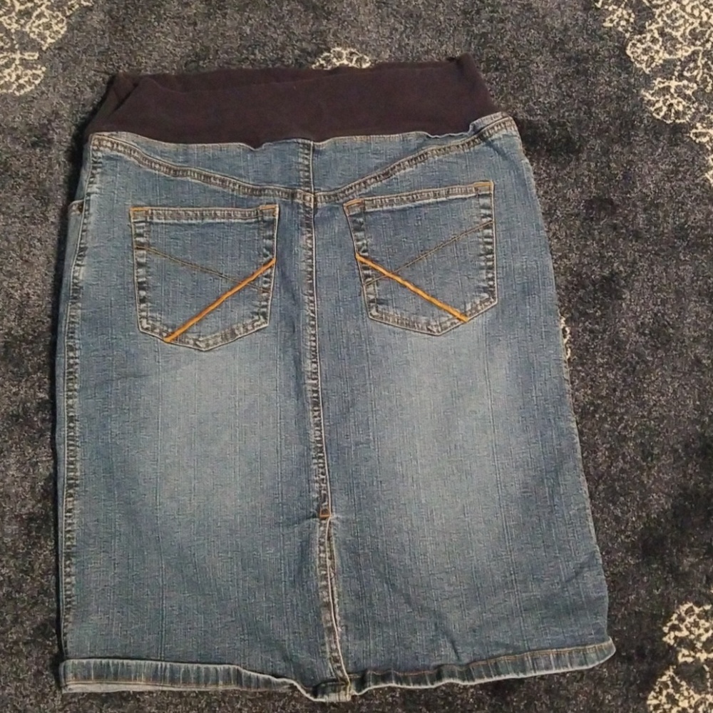Blue Jean skirt maternity denim